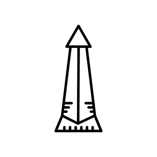 Obelisco de Buenos Aires vector icono aislado sobre fondo blanco — Archivo Imágenes Vectoriales