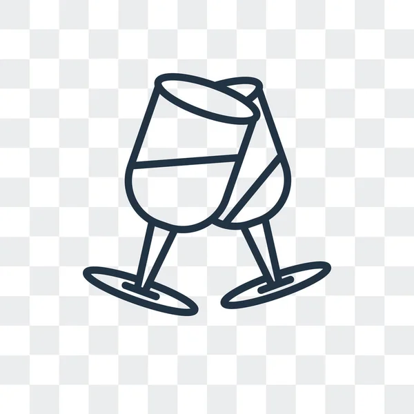 Векторная иконка шампанского на прозрачном фоне, дизайн логотипа шампанского — стоковый вектор