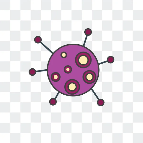 Microorganisms vector icon isolated on transparent background, M — Stock Vector