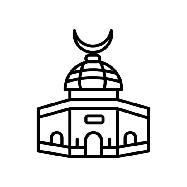 Dome of the Rock icon vector isolated on white background, Dome — Stock Vector