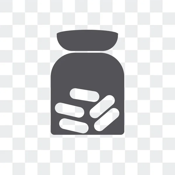 Pills vector icon isolated on transparent background, Pills logo — Stock Vector