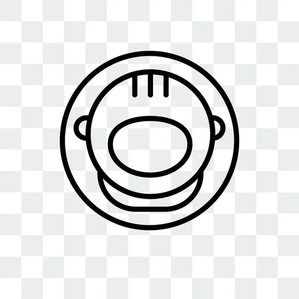 Icône vectorielle astronaute isolée sur fond transparent, conception du logo astronaute — Image vectorielle