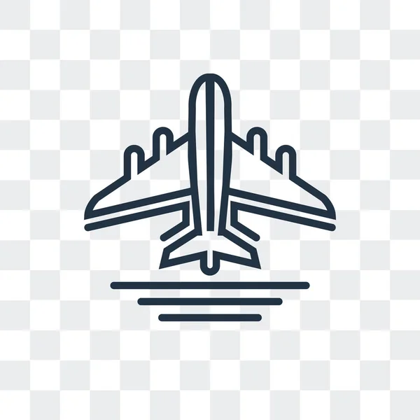 Flyg vektor ikonen isolerad på transparent bakgrund, flyg Logotypdesign — Stock vektor