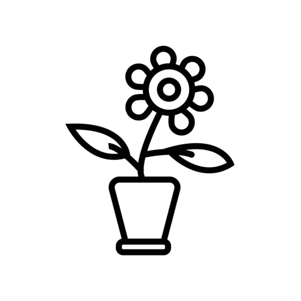 Wektor ikona kwiat na białym tle na białe tło, kwiat znak, l — Wektor stockowy
