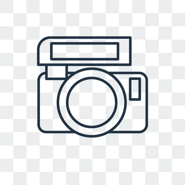Иконка вектора камеры изолирована на прозрачном фоне, дизайн логотипа камеры — стоковый вектор
