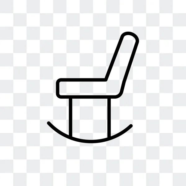 Krzesło wektor ikona na białym tle na przezroczystym tle, projektowanie logo krzesło — Wektor stockowy