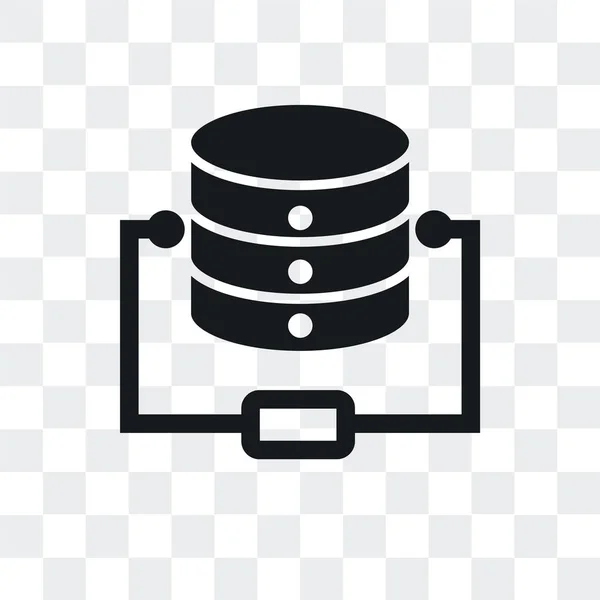 Datenbank-Vektorsymbol isoliert auf transparentem Hintergrund, Datenbanken — Stockvektor