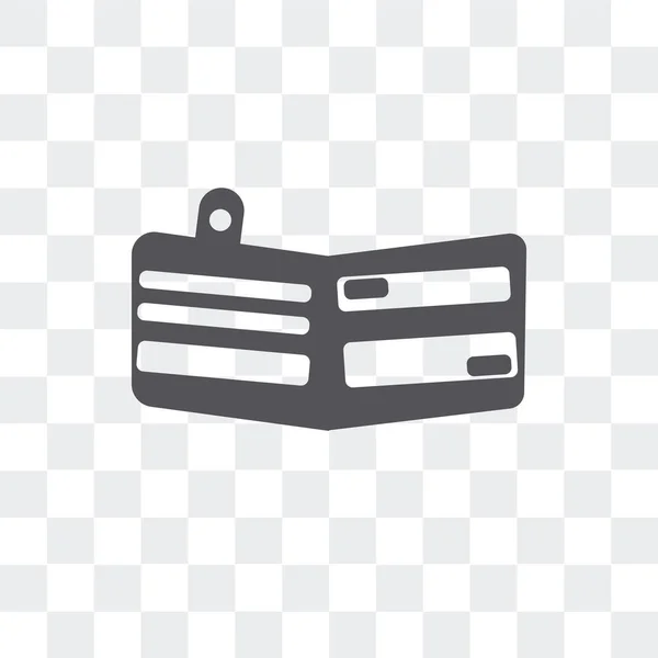 Tarjeta cartera vector icono aislado sobre fondo transparente, Tarjeta — Vector de stock