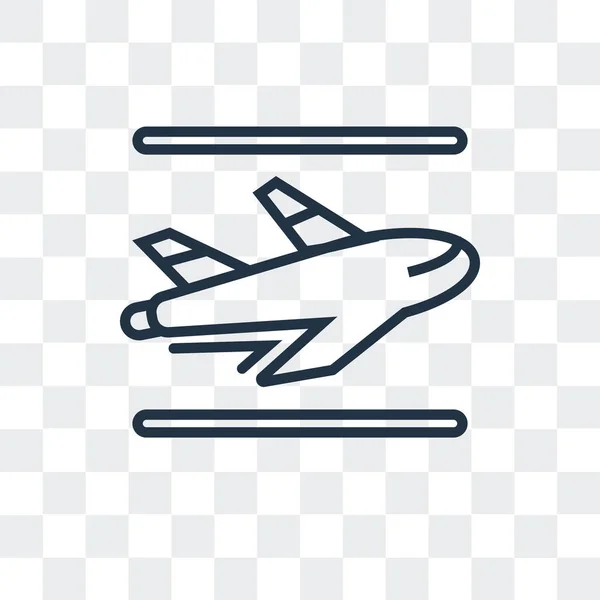 Abflugsvektorsymbol isoliert auf transparentem Hintergrund, Design des Abflugslogos — Stockvektor