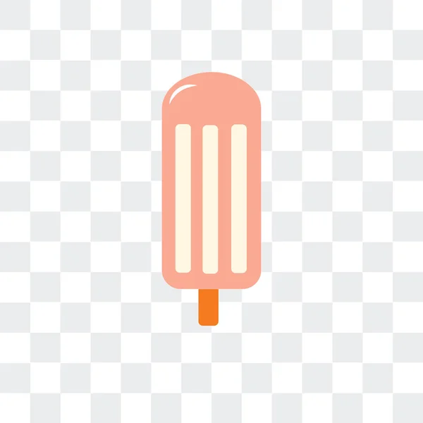 Icono de vector de helado aislado sobre fondo transparente, Ice cr — Vector de stock
