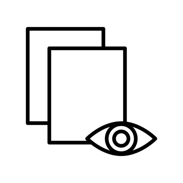 Visa ikonen vektor isolerad på vit bakgrund, Visa tecken, linje — Stock vektor