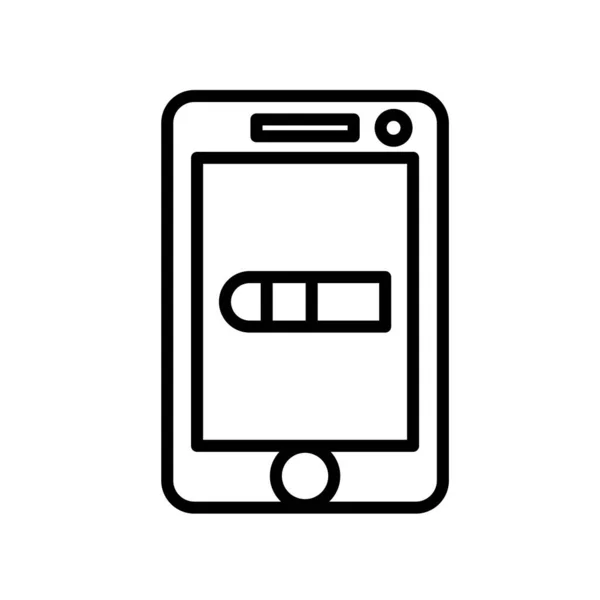 Elszigetelt fehér background, okostelefon smartphone ikon-vektoros — Stock Vector