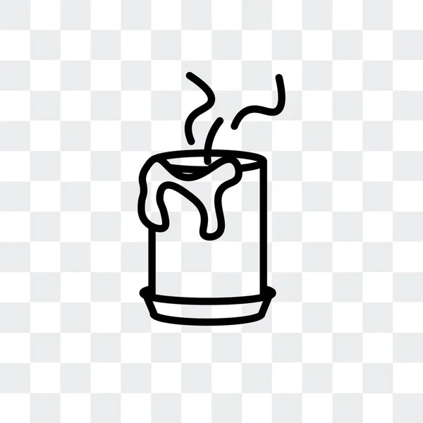 Icône vectorielle bougies isolée sur fond transparent, Conception de logo bougies — Image vectorielle