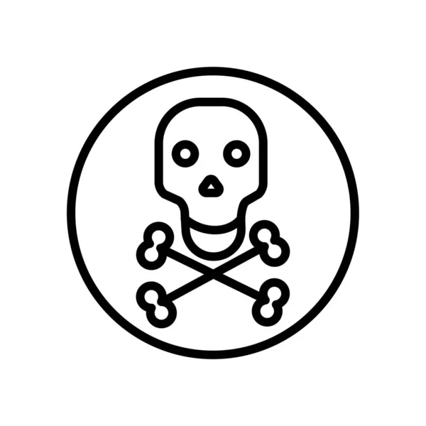 Totenkopf-Icon-Vektor isoliert auf weißem Hintergrund, Totenkopf-Zeichen — Stockvektor