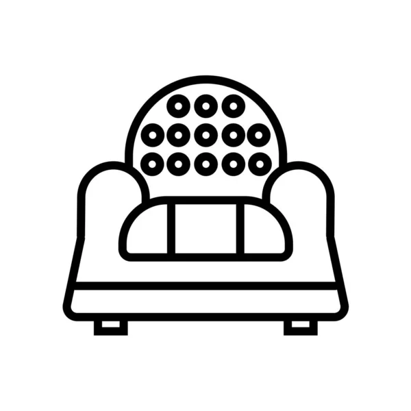 Couch Icon Vektor isoliert auf weißem Hintergrund, Couch Zeichen — Stockvektor