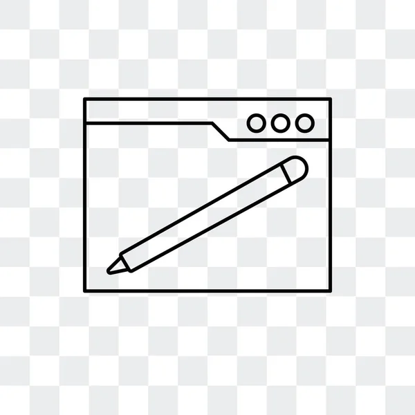 Browser vector icon izolat pe fundal transparent, Browser — Vector de stoc