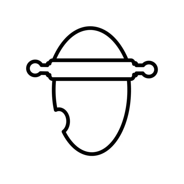 Nudelholz-Icon-Vektor isoliert auf weißem Hintergrund, Rolling Pi — Stockvektor