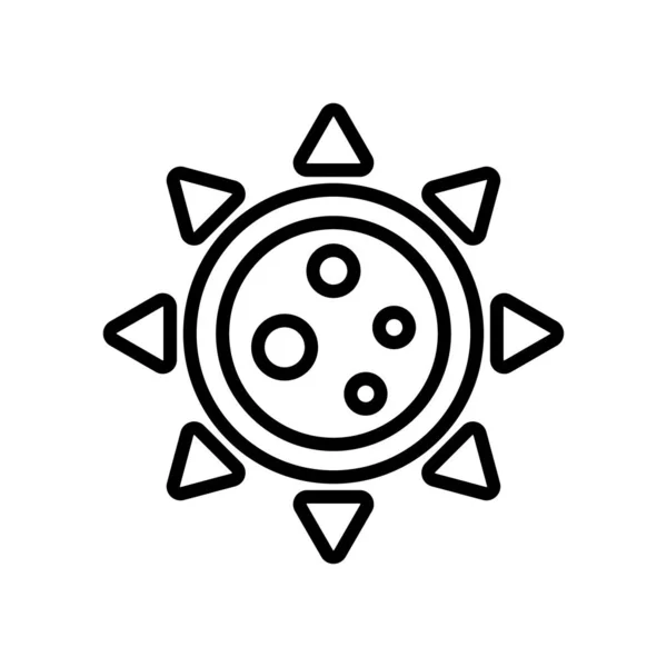 Vettore icona del sole isolato su sfondo bianco, segno del sole — Vettoriale Stock