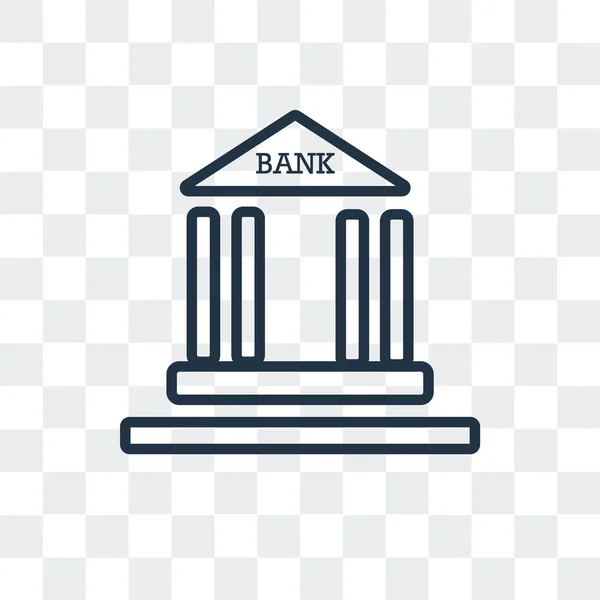 Иконка вектора банка изолирована на прозрачном фоне, дизайн логотипа банка — стоковый вектор