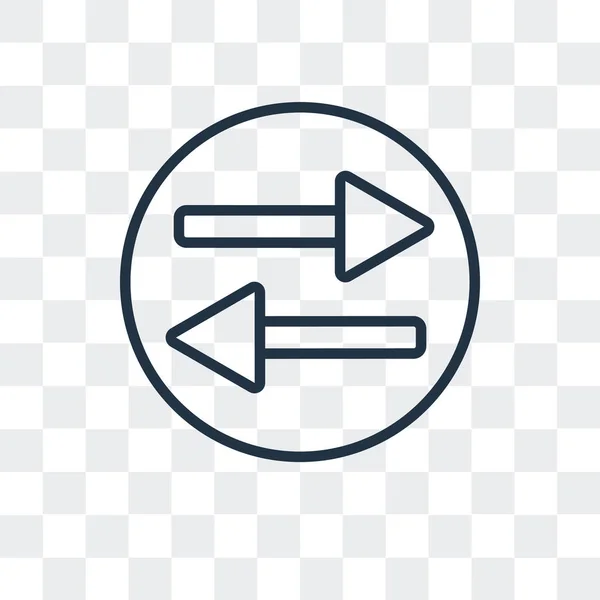 Icono de vector de intercambio aislado sobre fondo transparente, diseño del logotipo de Exchange — Vector de stock
