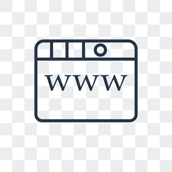 Webbläsarens vektor ikonen isolerad på transparent bakgrund, webbläsarens Logotypdesign — Stock vektor