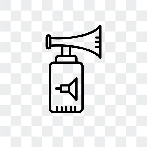 Trompeta icono vectorial aislado sobre fondo transparente, diseño del logotipo de trompeta — Vector de stock