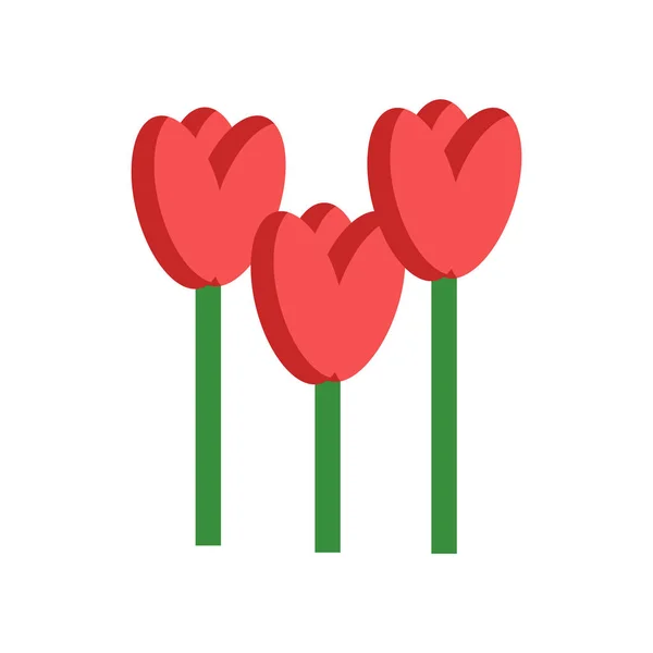 Tulip pictogram vector geïsoleerd op een witte achtergrond, Tulip teken, nat — Stockvector