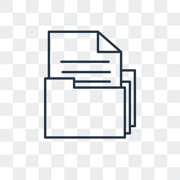Icona vettoriale del documento isolata su sfondo trasparente, disegno del logo del documento — Vettoriale Stock