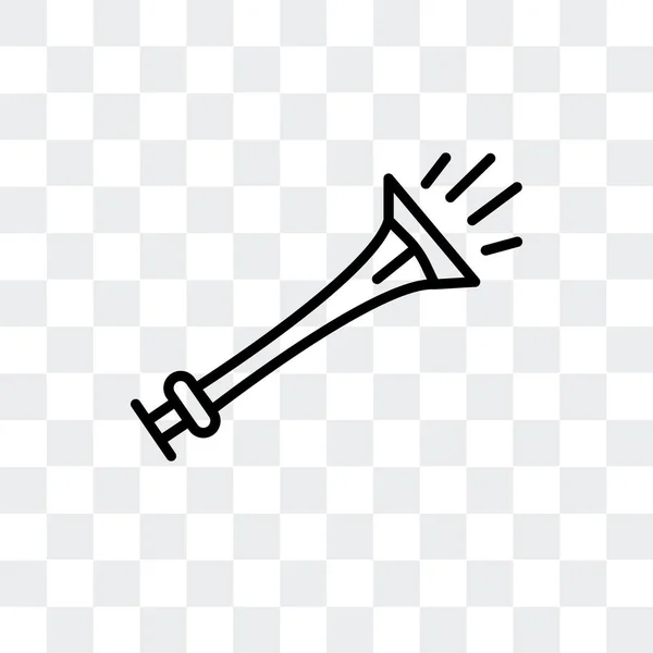 Vuvuzela vector icono aislado sobre fondo transparente, diseño del logotipo Vuvuzela — Vector de stock