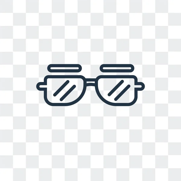 Icono de vector de gafas de sol aislado sobre fondo transparente, diseño de logotipo de gafas de sol — Archivo Imágenes Vectoriales