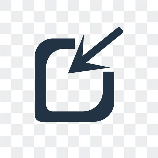 Größenänderung des Vektorsymbols auf transparentem Hintergrund, Größenänderung des Logo-Designs — Stockvektor