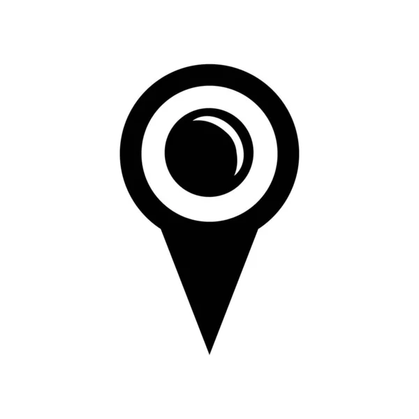 Pin icono vector aislado sobre fondo blanco, signo de Pin, navigat — Vector de stock