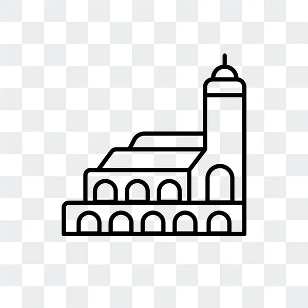 Hassan Mosque vector icon elszigetelt átlátszó háttér, Hassan Mosque logo tervezés — Stock Vector