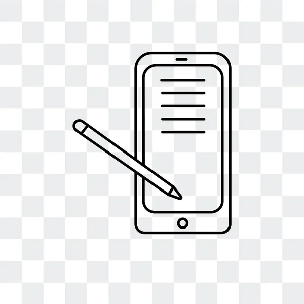 Icône vectorielle Smartphone isolée sur fond transparent, Smart — Image vectorielle