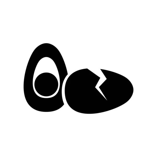 Wektor ikona jajko na białym tle na białym tle, znak jaj, żywności — Wektor stockowy