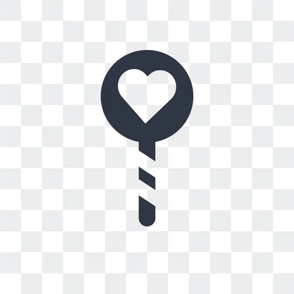 Lollipop vector pictogram geïsoleerd op transparante achtergrond, Lollipo — Stockvector