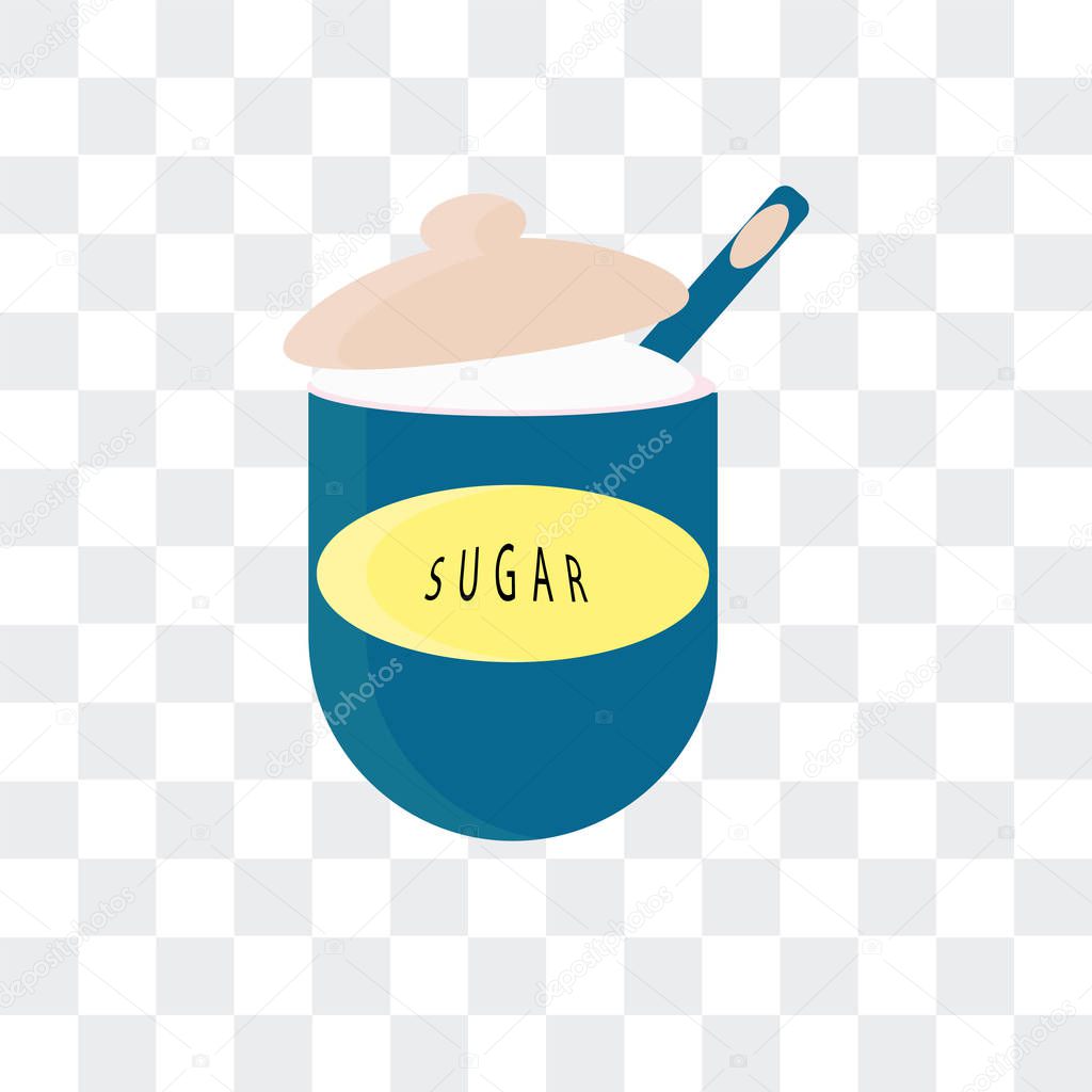 Sugar vector icon isolated on transparent background, Sugar logo concept