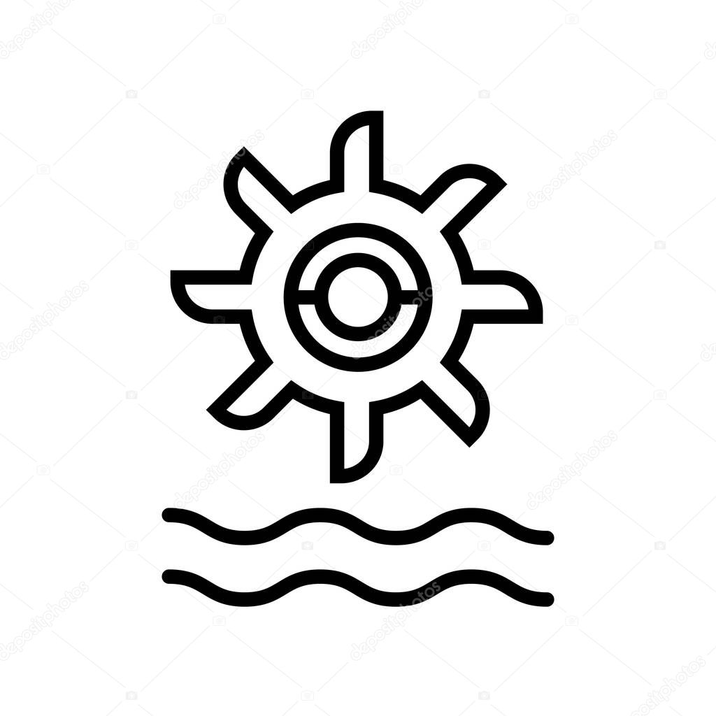 Hydro power icon vector isolated on white background, Hydro powe