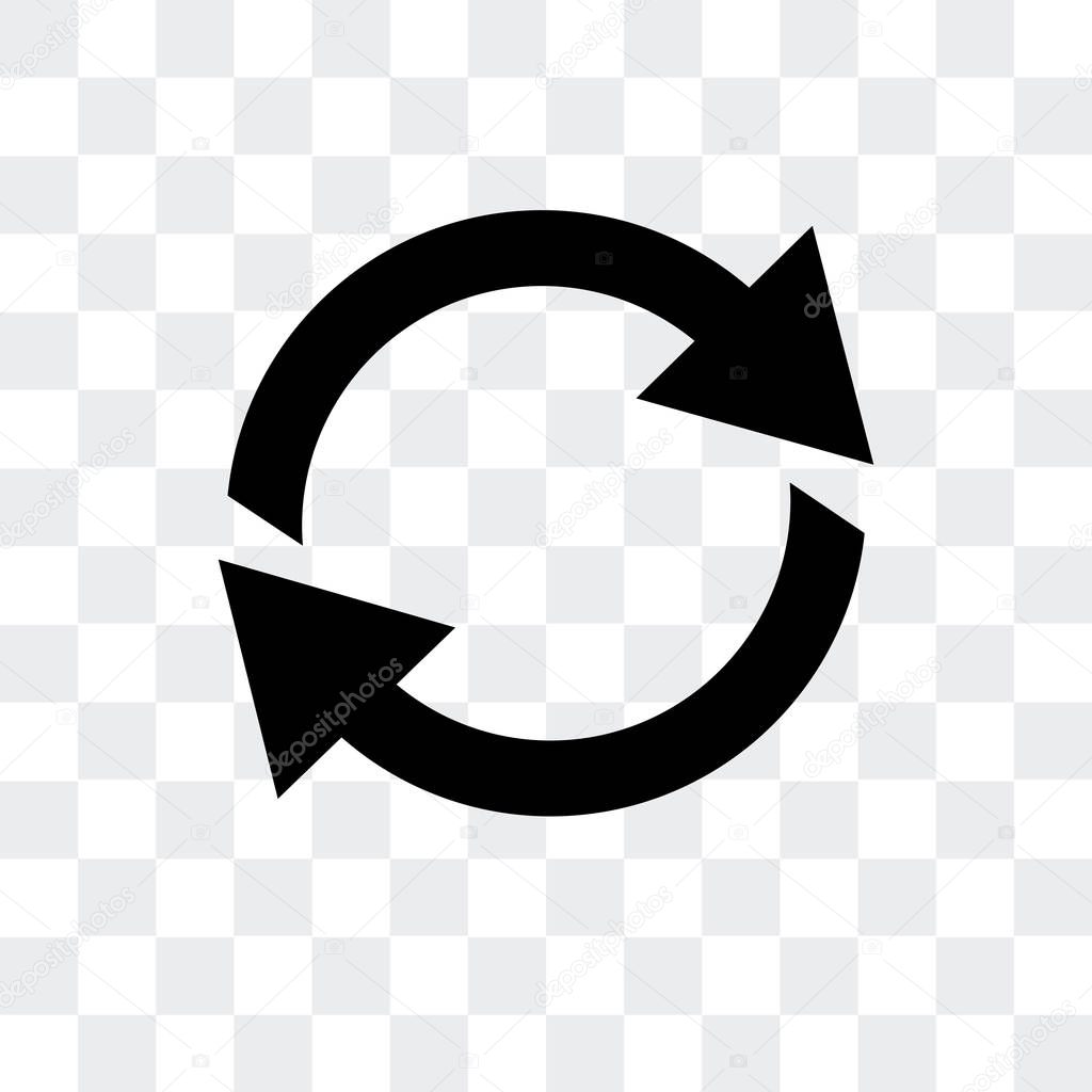 Recycling vector icon isolated on transparent background, Recycling logo concept