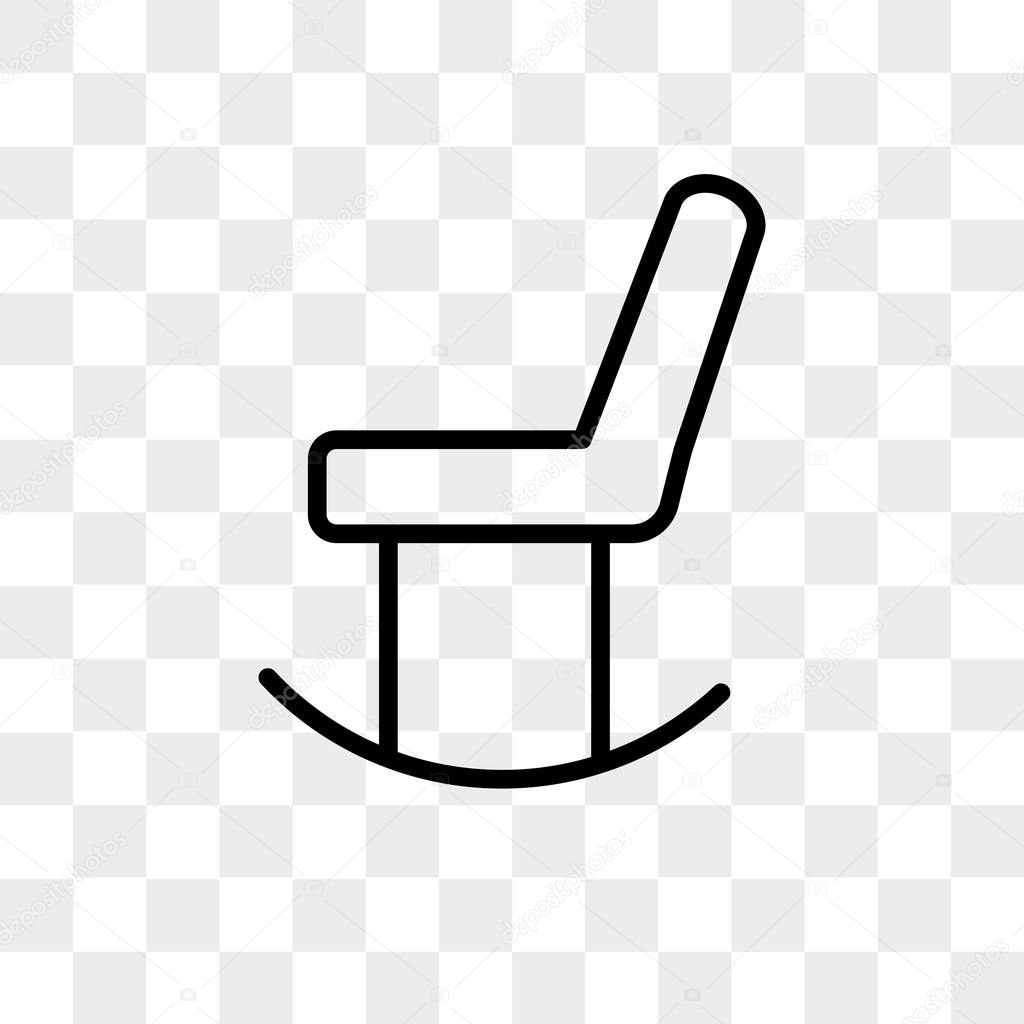 Stuhl Vektor Icon Isoliert Auf Transparenten Hintergrund