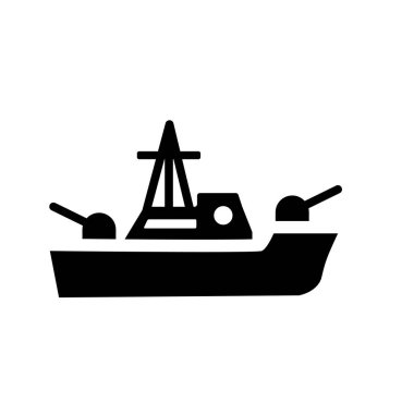 askeri gemi simgesi. Trendy askeri gemi logo kavramı ordu ve savaş koleksiyonundan beyaz arka plan üzerinde. Web uygulamaları, mobil uygulamalar ve basılı medya kullanım için uygundur..