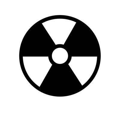radyasyon simgesi. Trendy radyasyon logo kavramı ordu ve savaş koleksiyonundan beyaz arka plan üzerinde. Web uygulamaları, mobil uygulamalar ve basılı medya kullanım için uygundur..