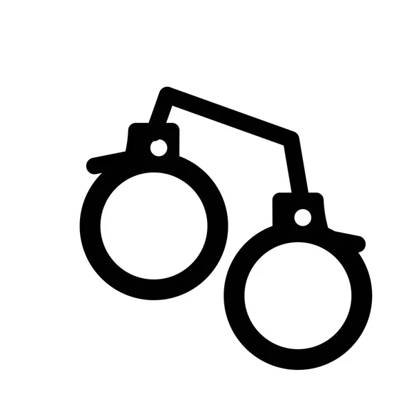 Pair Handcuffs Icon Trendy Pair Handcuffs Logo Concept White Background — Stock Vector