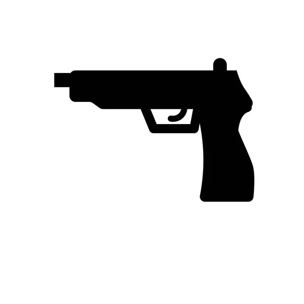 Ícone Pistola Conceito Logotipo Pistola Moda Fundo Branco Exército Coleção — Vetor de Stock
