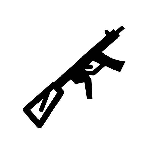 Tüfek Simgesi Ordu Savaş Koleksiyonundan Beyaz Arka Plan Üzerinde Trendy — Stok Vektör