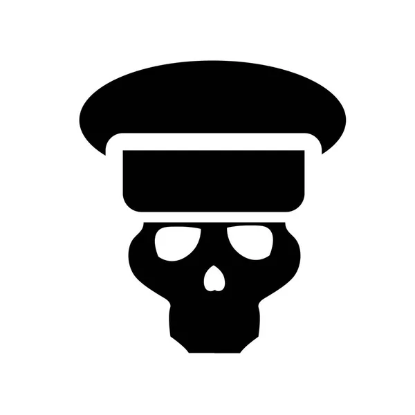 Icono Del Ejército Calavera Concepto Logotipo Trendy Skull Army Sobre — Vector de stock