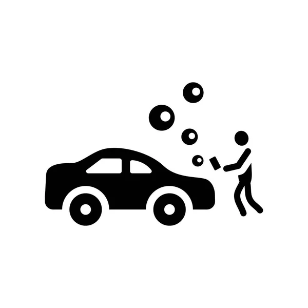 Εικονίδιο Πλυσίματος Αυτοκινήτων Μοντέρνα Πλυσίματος Αυτοκινήτων Έννοιας Λογότυπο Λευκό Φόντο — Διανυσματικό Αρχείο