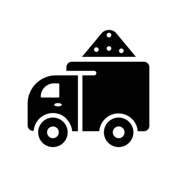 Icône Camion Poubelle Trendy Garbage Truck Logo Concept Sur Fond — Image vectorielle
