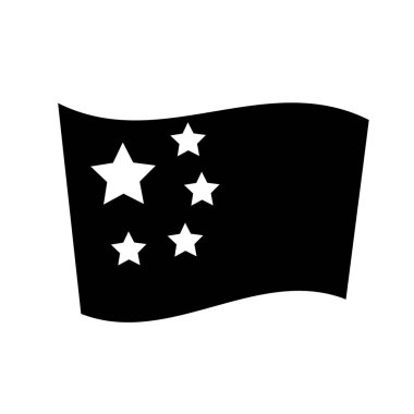 Çin bayrak simgesi. Trendy Çin bayrağı logo kavramı ülke bayrakları Collection beyaz arka plan üzerinde. Web uygulamaları, mobil uygulamalar ve basılı medya kullanım için uygundur..