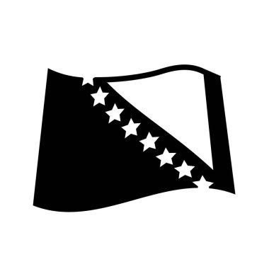 Bosna-Hersek bayrak simgesi. Trendy Bosna-Hersek bayrağı logo kavramı ülke bayrakları Collection beyaz arka plan üzerinde. Web uygulamaları, mobil uygulamalar ve basılı medya kullanım için uygundur..